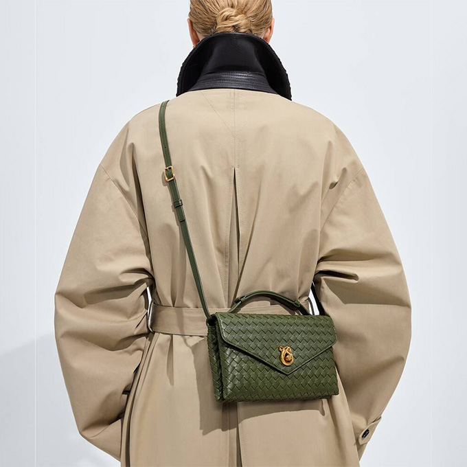 bottega veneta knot lock woven crossbody bag #817191